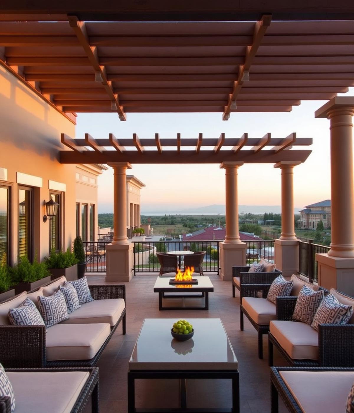 Clubhouse and golf course view at Godrej Golf Crest